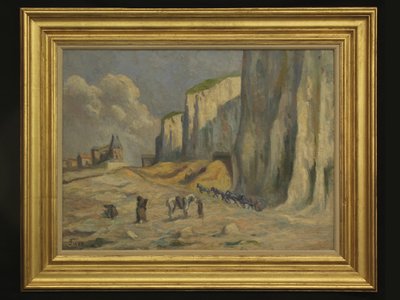 French Beach Scene by Maximilien Luce